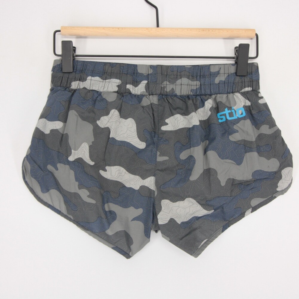 Stio Second Light Shorts Womens XS Gray Camo Lined Athletic Trail Running - Picture 3 of 10